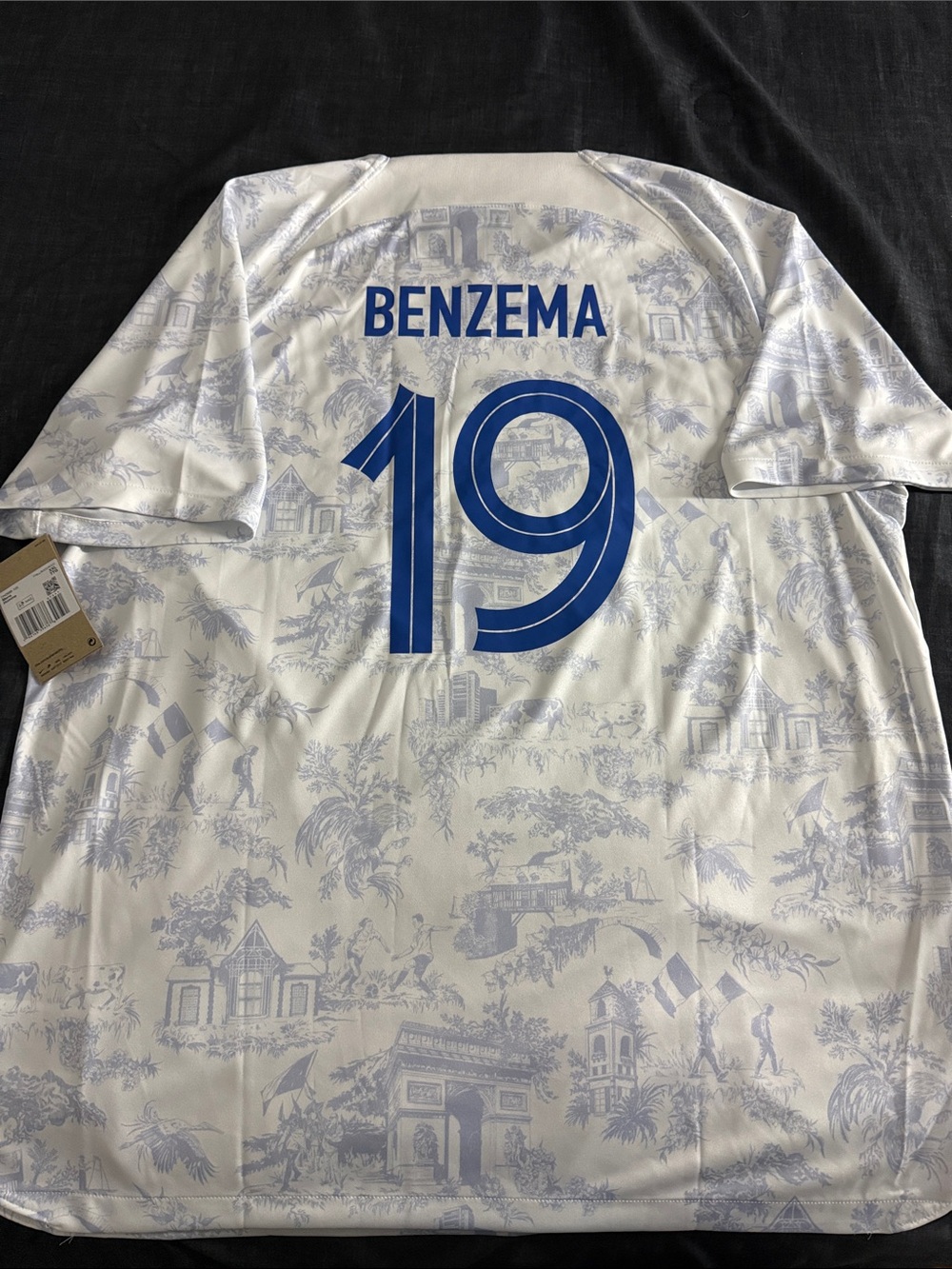RARE France 🇫🇷 #19 Karim Benzema 2022 FIFA World Cup Away Nike Jersey